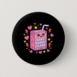 Badge Rond 5 Cm Larmes de Papa Bébé Kawaii Boîte de Jus Mignon Drô