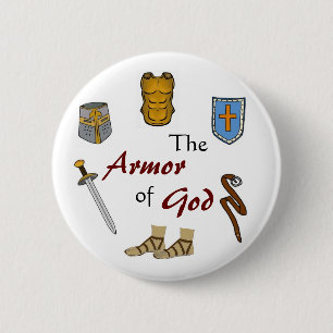 Badge Rond 5 Cm L'armure de Dieu
