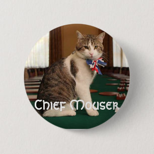 Badge Rond 5 Cm Larry l'insigne en chef de souricier de chat de