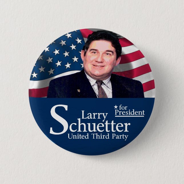 Badge Rond 5 Cm Larry Schuetter pour le président 2012 (Devant)