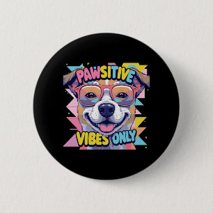 Badge Rond 5 Cm L'art chiot franco-bulgare