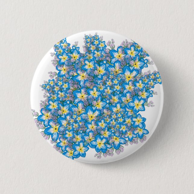 Badge Rond 5 Cm L'art de MYOSOTIS (Devant)
