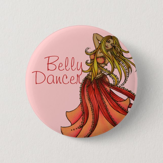 Badge Rond 5 Cm L'art du danseur du ventre (Devant)