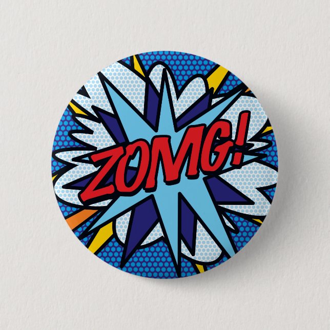Badge Rond 5 Cm L'art Pop de la BD ZOMG (Devant)