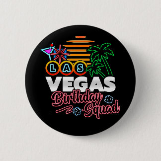 Badge Rond 5 Cm Las Vegas Anniversaire Fête Rétro Soleil Anniversa