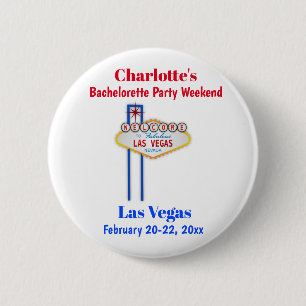 Badge Rond 5 Cm Las Vegas Bachelorette Party Filles Week-end Voyag