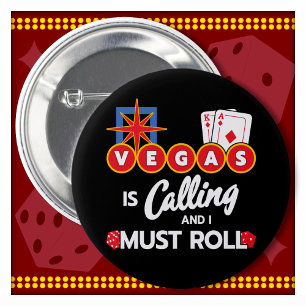Badge Rond 5 Cm Las Vegas Calling Party à Las Vegas Trip Las Vegas