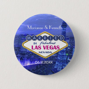Badge Rond 5 Cm Las Vegas Mariage - Personnaliser