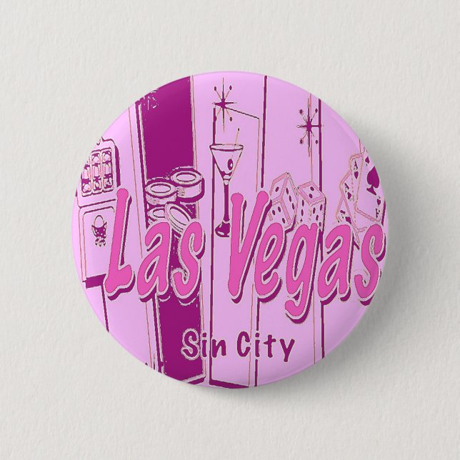 Badge Rond 5 Cm Las Vegas Pop Art Retro (Devant)