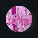 Badge Rond 5 Cm Las Vegas Pop Art Retro<br><div class="desc">Retro cool Las Vegas Pop Art design</div>