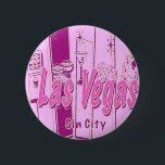Badge Rond 5 Cm Las Vegas Pop Art Retro<br><div class="desc">Retro cool Las Vegas Pop Art design</div>