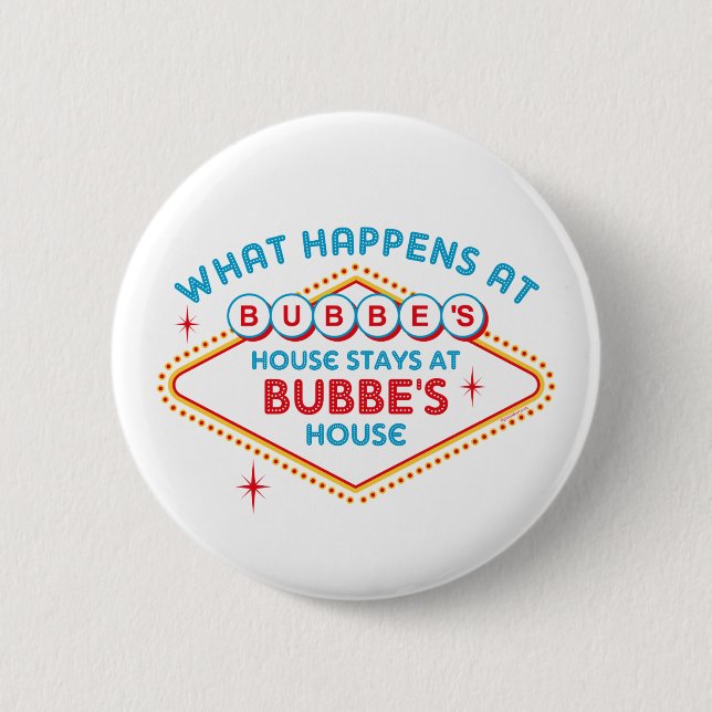 Badge Rond 5 Cm Las Vegas reste chez Bubbe (Devant)