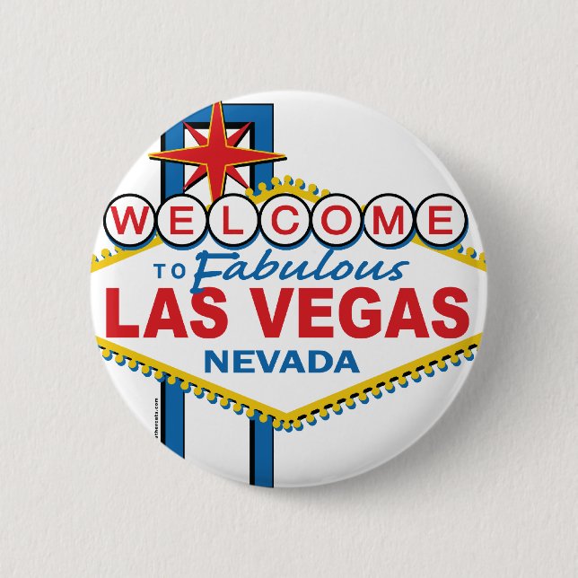 Badge Rond 5 Cm Las Vegas Retro Sign (Devant)