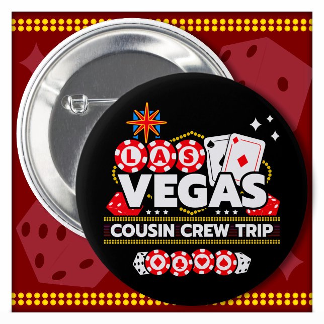 Badge Rond 5 Cm Las Vegas Vacances Cousin Crew Las Vegas (Créateur téléchargé)