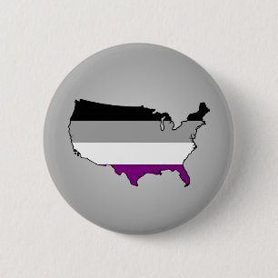 Badge Rond 5 Cm L'Asexuality colore le bouton checkered de motif
