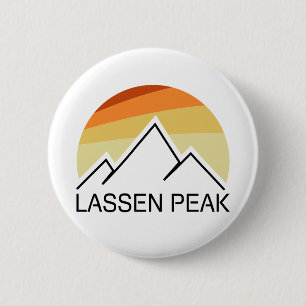 Badge Rond 5 Cm Lassen Peak California Retro