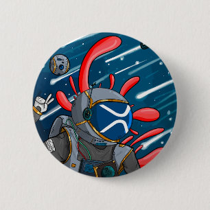 Badge Rond 5 Cm L'astronaute XRP SUR LA LUNE - crypto-monnaie XRP
