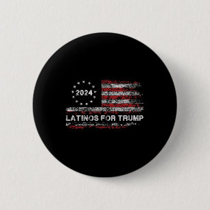 Badge Rond 5 Cm Latinos Pour Trump - Élection Présidentielle Trump