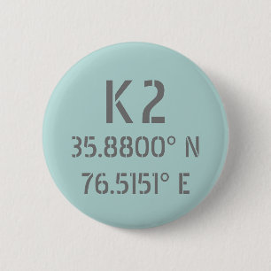 Badge Rond 5 Cm Latitude et longitude K2