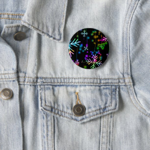 Badge Rond 5 Cm L'atmosphère festive et animée de Noël de Slippery