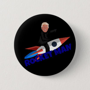 Badge Rond 5 Cm L'atout monte un Rocket