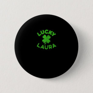 Badge Rond 5 Cm Laura Irish Family St. Patrick's Day - Lucky Laura