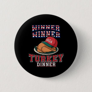 Badge Rond 5 Cm Lauréat Dîner Turquie Trump Thanksgiving Hum