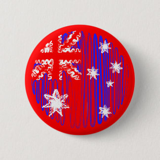 Badge Rond 5 Cm L'Australie sur le rouge