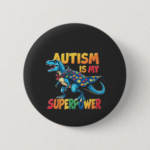 Badge Rond 5 Cm L'autisme est ma superpuissance Sensibilisation su