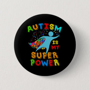 Badge Rond 5 Cm L'autisme est mon soutien à la Sensibilisation sur