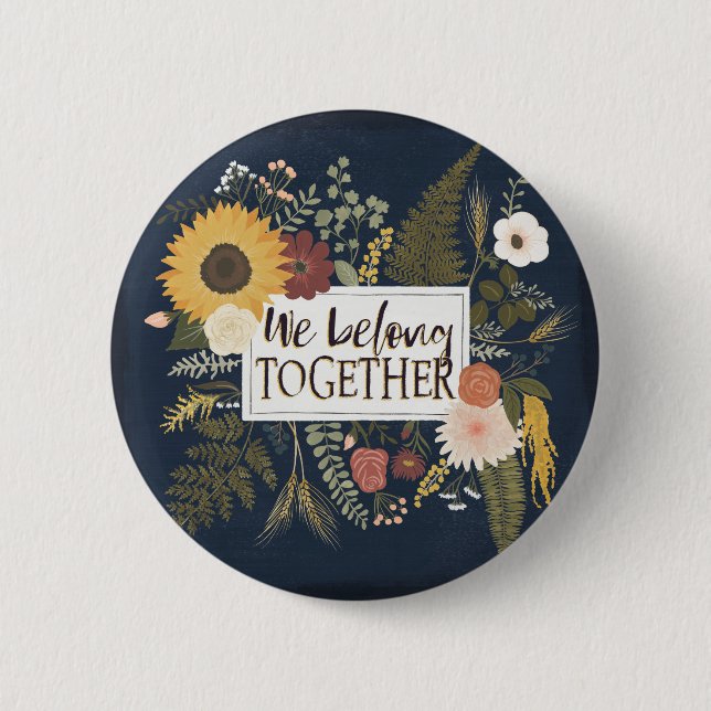 Badge Rond 5 Cm L'automne IV Romance | nous appartenons ensemble (Devant)