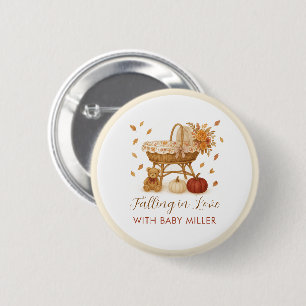 Badge Rond 5 Cm L'automne tombe dans le Baby shower de l'amour