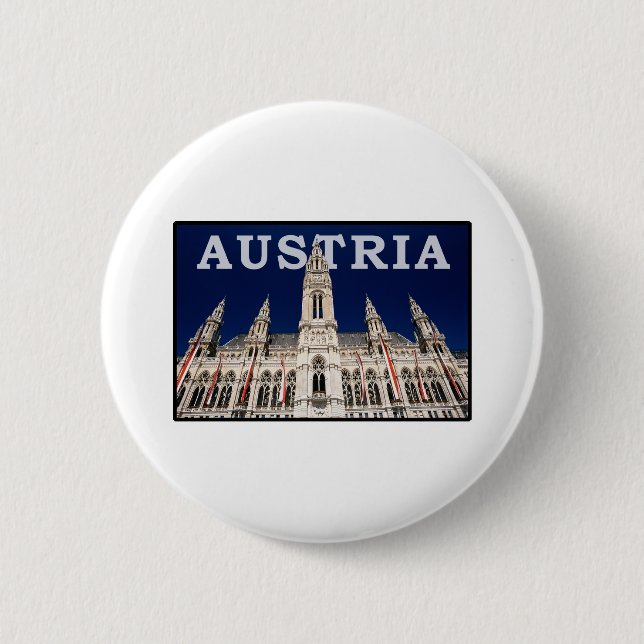 Badge Rond 5 Cm L'Autriche (Devant)