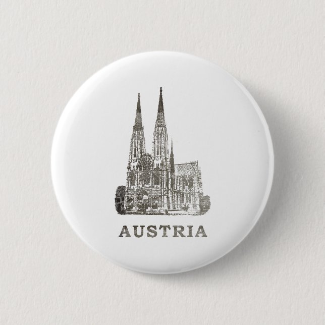 Badge Rond 5 Cm L'Autriche vintage (Devant)