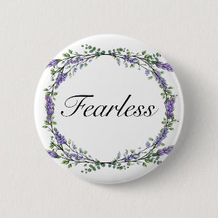 Badge Rond 5 Cm Lavande et Eucalyptus sans peur