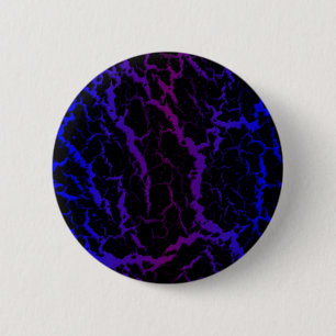 Badge Rond 5 Cm Lave de l'espace fissuré - bleu/pourpre