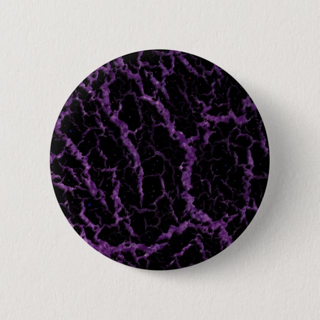 Badge Rond 5 Cm Lave de l'espace fissuré - Parties scintillant vio (Devant)