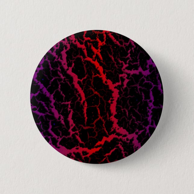 Badge Rond 5 Cm Lave de l'espace fissuré - violet/rouge (Devant)
