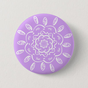 Badge Rond 5 Cm Lavender Mandala