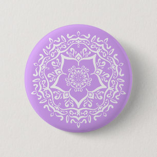 Badge Rond 5 Cm Lavender Mandala