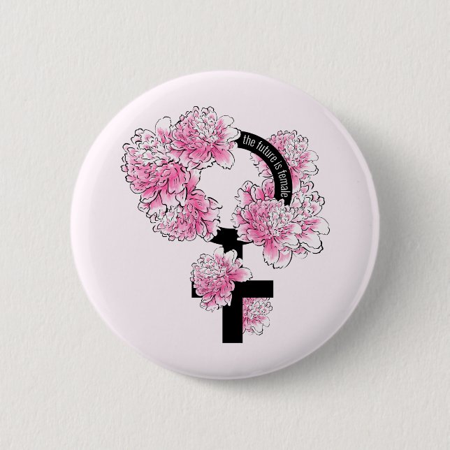 Badge Rond 5 Cm L'avenir est féminin (Devant)