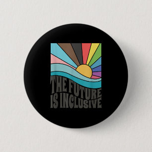 Badge Rond 5 Cm L'avenir est inclusif Lgbt Droits Gays Fierté _1