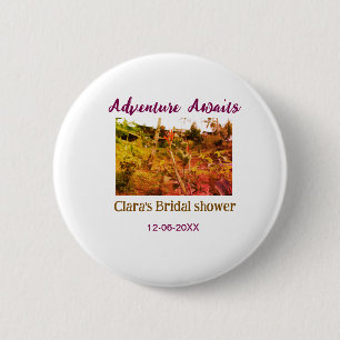 Badge Rond 5 Cm l'aventure des rizières attend nom de l'enterremen