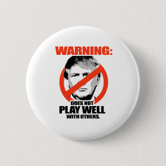 Badge Rond 5 Cm L'avertissement d'atout - ne joue pas bien