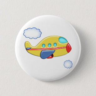 Badge Rond 5 Cm L'avion coloré de l'enfant
