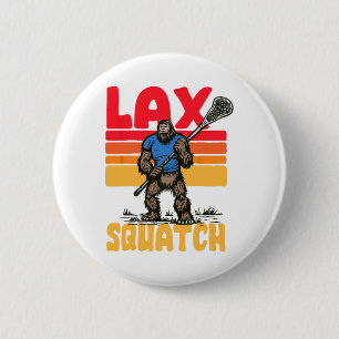 Badge Rond 5 Cm Lax Squatch ! Joueur de crosse de Bigfoot Sasquat 