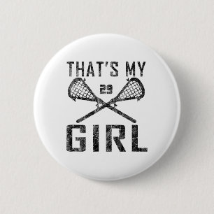 Badge Rond 5 Cm Lax vintage C'est ma fille Lacrosse Maman #29
