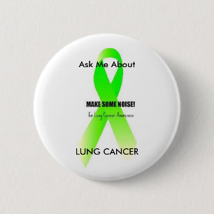 Badge Rond 5 Cm LCgreen, me demandent environ, CANCER de POUMON