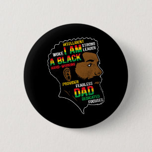 Badge Rond 5 Cm Le 11 juin est ma fête d'indépendance Père noir