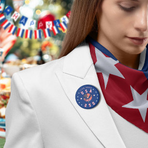 Badge Rond 5 Cm Le 250e anniversaire de l'Amérique USA 250 1776 20